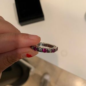 chrome hearts pink “true fucking punk” ruby ring
